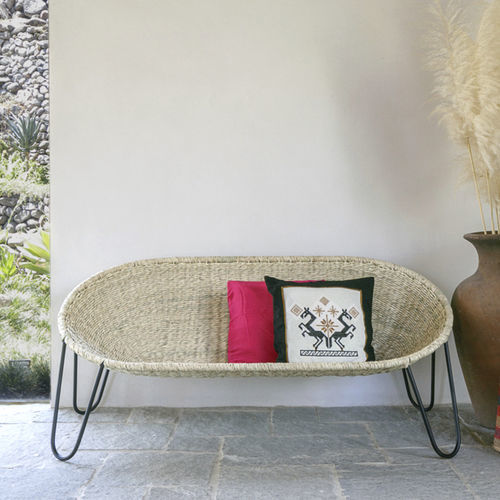 Contemporary sofa - LOVE - Mexa Design - garden / synthetic fiber / with armrests