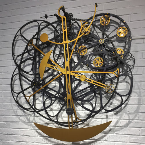 Traditional clock - TM GALAXY - The Moving Mechanics Company AG - wall-mounted / analog / aluminum