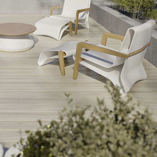 Contemporary footrest SOLIS ADIRONDACK Model No. Furniture wooden