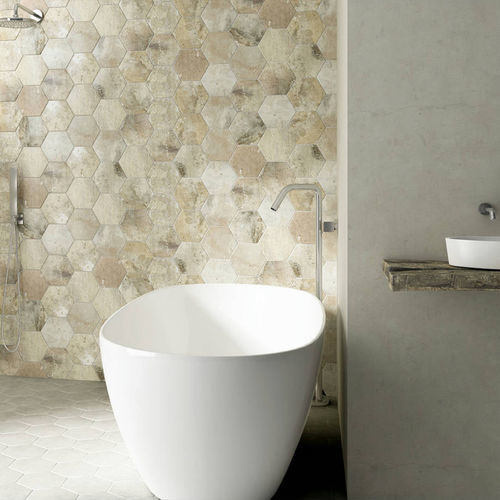 Porcelain hexagonal tile - GEO  - MAYOLICA - indoor / bathroom / floor