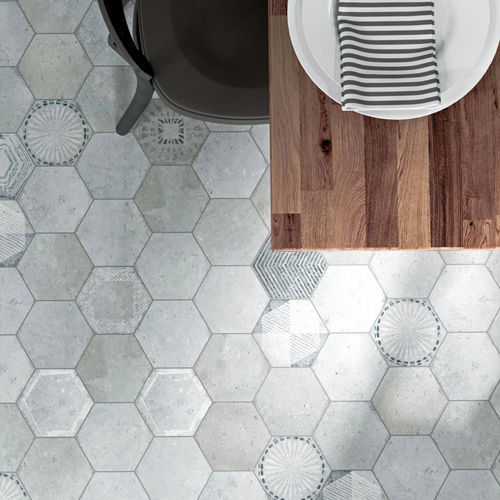 Porcelain hexagonal tile - GOSSEL  - MAYOLICA - matte / indoor / kitchen