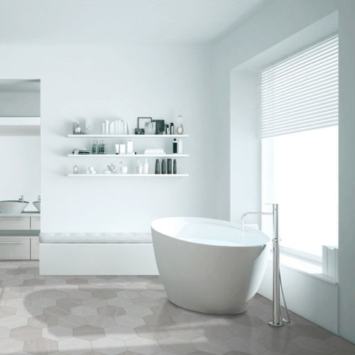 Porcelain hexagonal tile - AROSA  - CERLAT - matte / indoor / bathroom