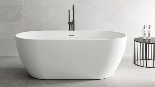 Oval bathtub - NUKURU MATT - ZENON SMART SOLID SURFACE - freestanding / for homes / acrylic