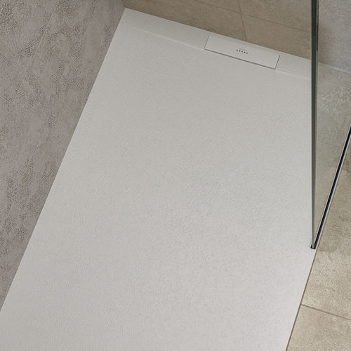 Rectangular shower tray - WEST - ZENON SMART SOLID SURFACE - above floor / Solid Surface / non-slip
