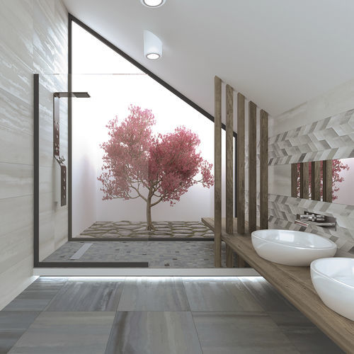 Porcelain tile - MOR - STILE CERAMIC - natural finish / indoor / bathroom