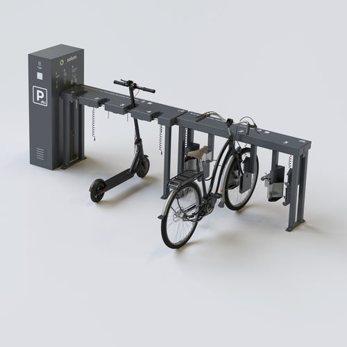 Bike rack with charging station - Helios-G - Solum - secure / outdoor / galvanised steel