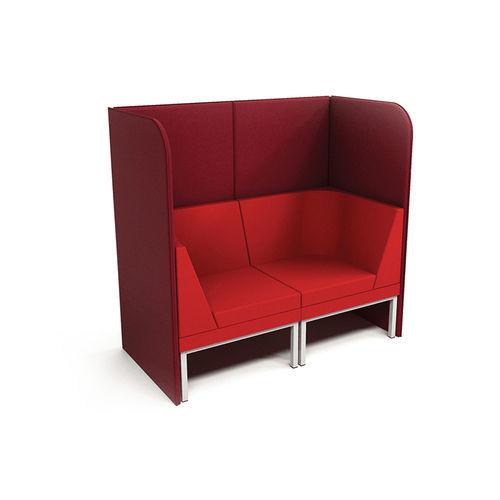 Contemporary sofa - Talk - Cavaletti S/a - fabric / high-back / privacy