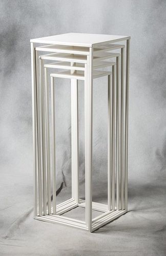 Contemporary pedestal - Penta - SAS Socles et Supports - steel / custom / for sculpture