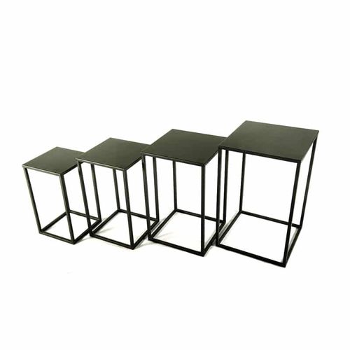 Contemporary pedestal - Quatuor(S) - SAS Socles et Supports - steel / custom / for sculpture