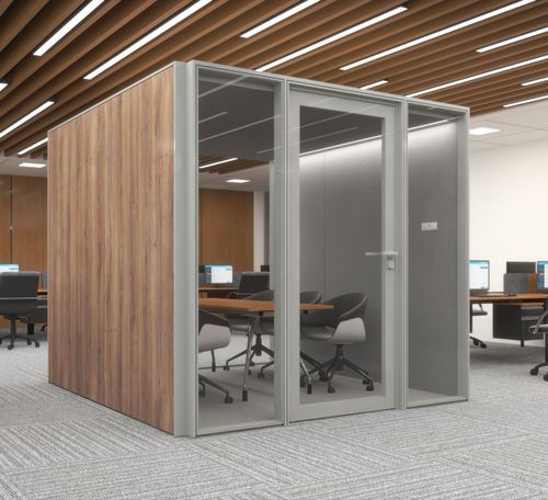Acoustic office pod - ALNO POD X-LARGE - ALN Office - Altinbölme Partition Wall - with glass door / ergonomic / modular