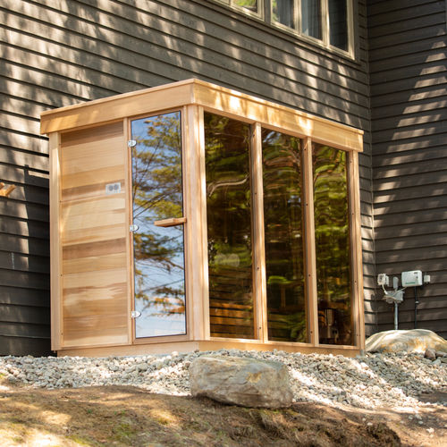 Home sauna - Premium 9FTx6FT - Urban Cedar Hot Tubs and Saunas - glass / red cedar / for outdoor use