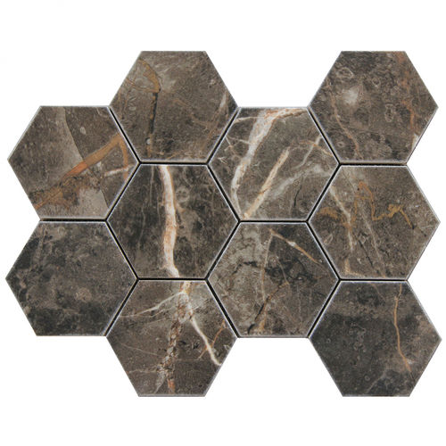Ceramic mosaic tile - ARAMIS - Monopole - high-gloss / indoor / bathroom