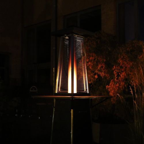 Pellet patio heater - SKYFIRE - Vulcano France - floor-standing / commercial / vertical