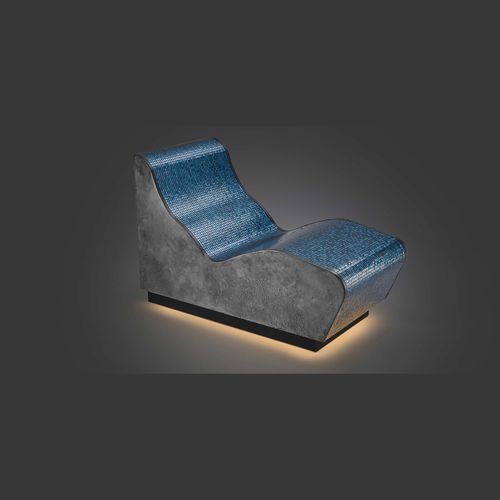 Commercial relaxation lounger - LAGOON - SOLEUM GmbH - glass mosaic / microcement / heated