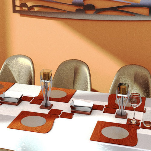 Glass placemat - AAL Auris - Laserplanet - wooden