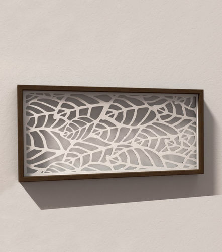 Wall-mounted decorative panel - Quadro design Tramax Fylla - Laserplanet - wood / methacrylate / home