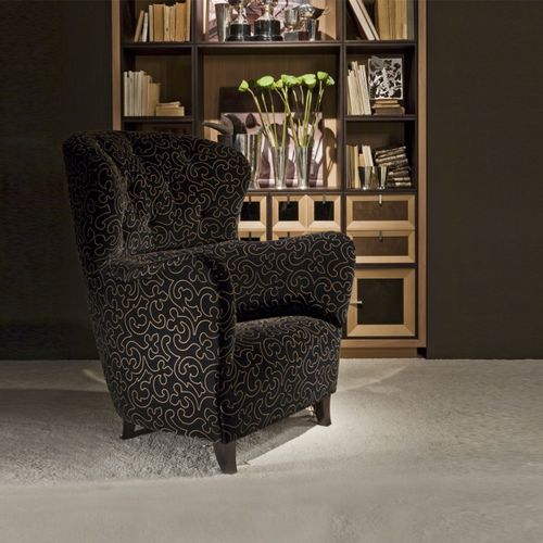 Traditional armchair - A1380 - ANNIBALE COLOMBO - fabric / cherrywood / bergere