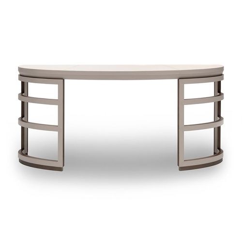 Contemporary sideboard table - Z1643 - ANNIBALE COLOMBO - wooden / leather / wooden base