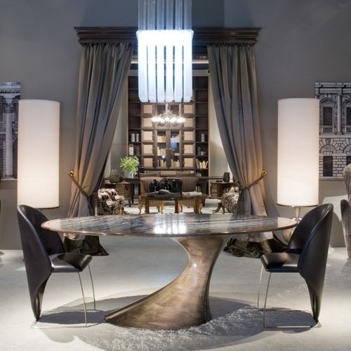 Contemporary dining table - Bend - ANNIBALE COLOMBO - solid wood