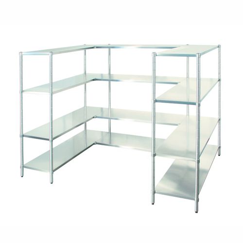 Free-standing shelves - SCBLL40509 - QUATRO S.R.L. - contemporary / stainless steel / commercial
