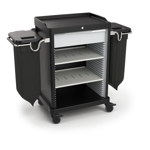 Cleaning trolley - 4ESSENTIAL-V2 - QUATRO S.R.L. - for hotel / customizable / custom