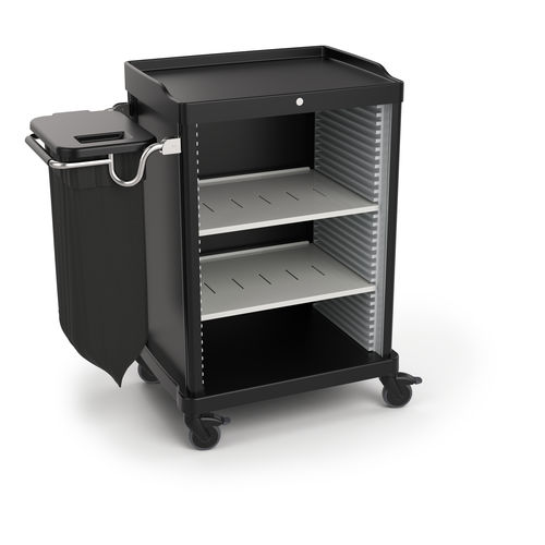 Cleaning trolley - 4ESSENTIAL-V4 - QUATRO S.R.L. - for hotel / customizable / custom
