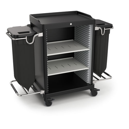 Cleaning trolley - 4ESSENTIAL-V5 - QUATRO S.R.L. - for hotel / customizable / custom