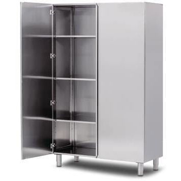 Contemporary wardrobe - AGMA ARREDO INOX PROFESSIONALE SRL A SOCIO UNICO - stainless steel / with swing doors / commercial