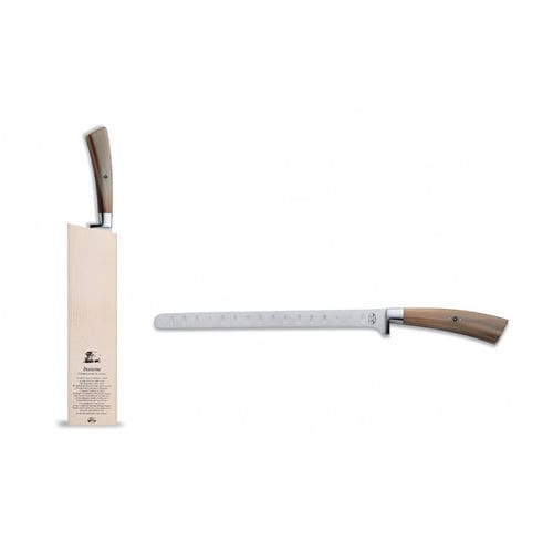 Salmon knife with horn handle - 9203  - COLTELLERIE BERTI - with stainless steel blade