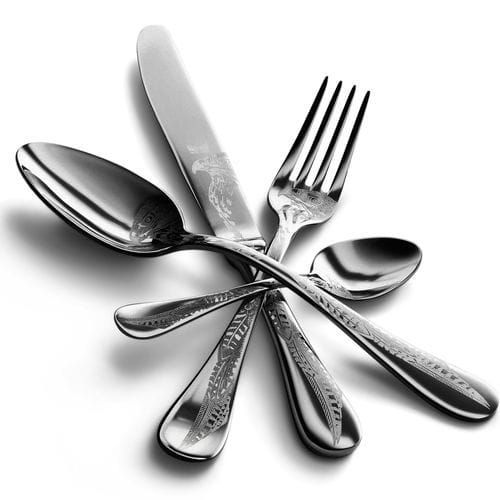 Stainless steel cutlery - Caccia  - MEPRA S.P.A. - polished stainless steel / bronze / gold