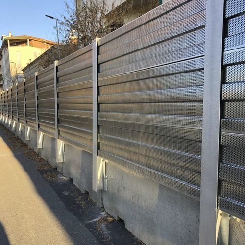 Noise barrier with modular panels - INSA NJ - Insametal - prefab / mobile / precast concrete