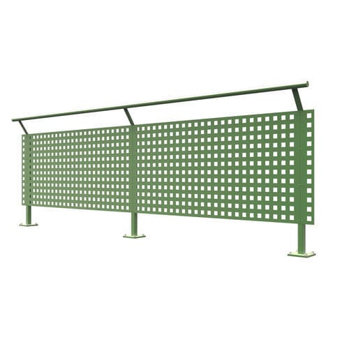 Galvanised steel railing - INSA-29 - Insametal - perforated sheet metal / outdoor / for public space