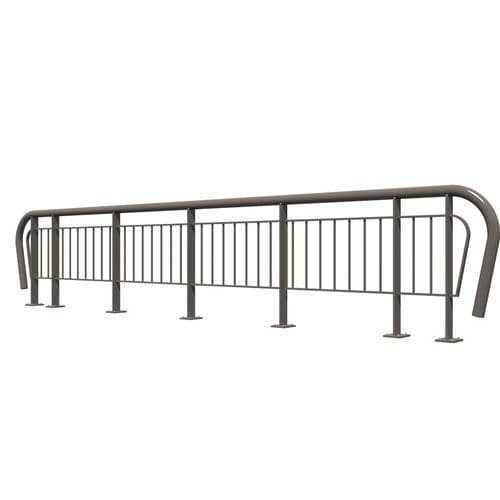 Galvanised steel railing - INSA-36 - Insametal - with bars / outdoor / for public space