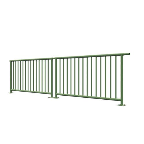 Galvanised steel railing - INSA-38 - Insametal - with bars / outdoor / for public space