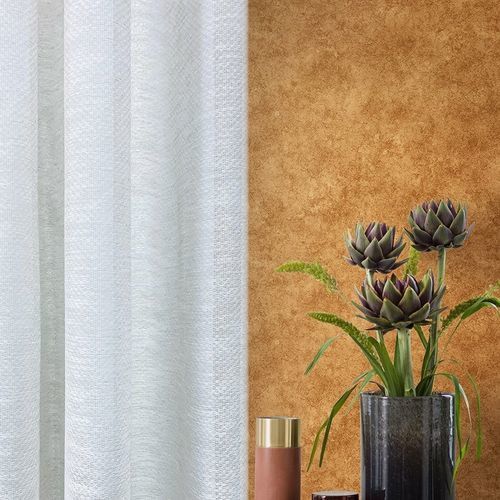 Plain sheer curtain fabric - NUBE - DEGRAPE - polyester / home