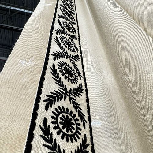 Upholstery fabric trim - IRIS - DEGRAPE - geometric / polyester / brown