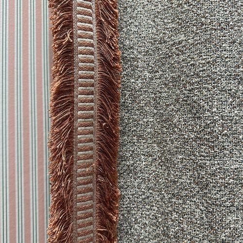 Upholstery fabric trim - COULER - DEGRAPE - striped / linen / polyester