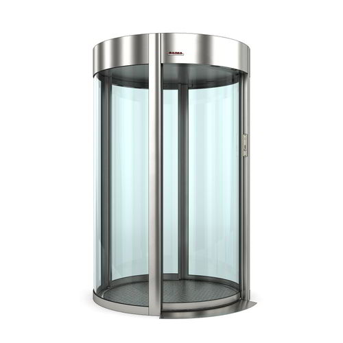 Curved security interlocking door - Commodoor Light - Saima Sicurezza SpA - for access control / glazed