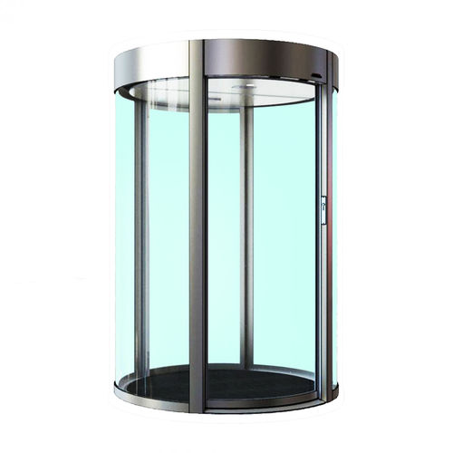 Curved security interlocking door - Commodoor Light E - Saima Sicurezza SpA - for access control / glazed