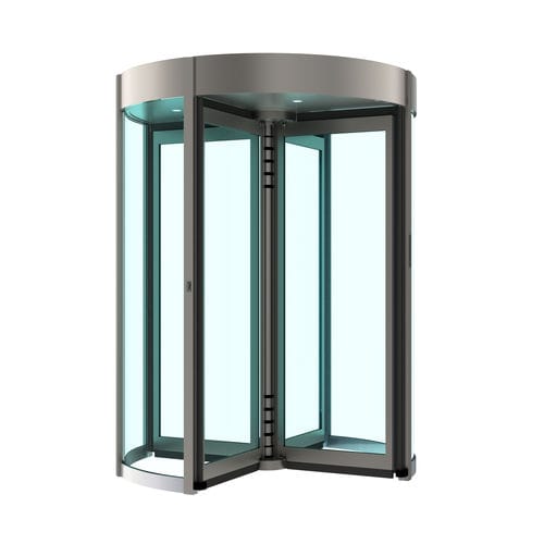 Entry door - Saima Sicurezza SpA - glass / steel / revolving