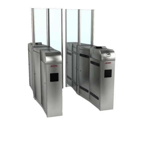 Access control speed gate - Pass 256/297 - Saima Sicurezza SpA - glass / stainless steel