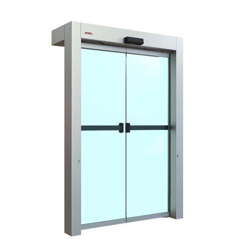 Entry door - Rotantslide 362 - Saima Sicurezza SpA - glass / metal / sliding