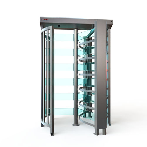 Full-height turnstile - TR 121 S - Saima Sicurezza SpA - stainless steel / glass / steel
