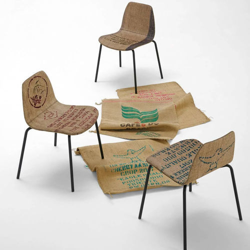 Contemporary chair - Kaffa - Glam_ee by Emmeti - indoor / fabric / metal base