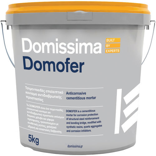 Restoration mortar - DOMOFER - Domissima S.A. - anti-corrosion / for concrete / synthetic resin