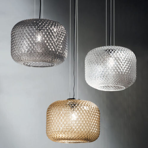 Pendant lamp - BRANDY - Ondaluce - painted metal / blown glass / contemporary