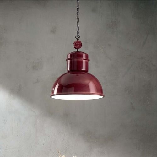 Pendant lamp - ENGINE - Ondaluce - painted metal / glazed ceramic / contemporary