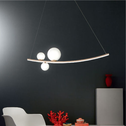 Pendant lamp - ALTALENA - Ondaluce - painted metal / blown glass / contemporary