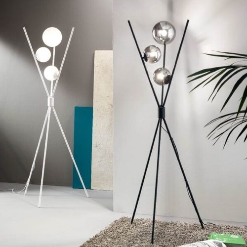 Floor lamp - COROLLA - Ondaluce - painted metal / blown glass / contemporary