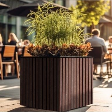 Recycled plastic planter - Q700 FRAME - Floema - polyurethane / ABS / metal